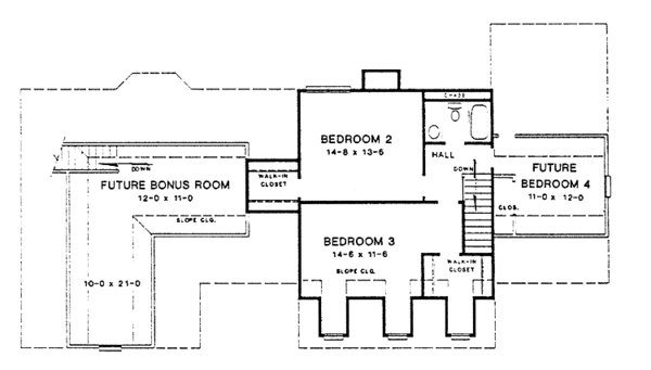 Dream House Plan - Country Floor Plan - Upper Floor Plan #10-273
