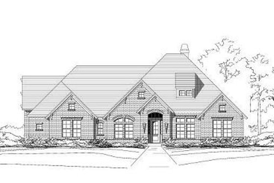 Exterior - Front Elevation for Colonial House Plan #411-723 - 4 bed, 2.5 bath