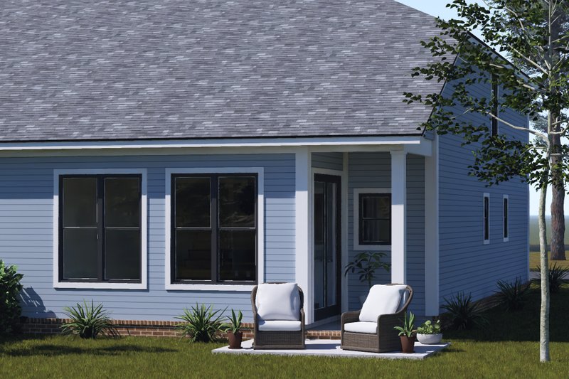 Architectural House Design - Exterior - Rear Elevation for Traditional House Plan #513-2458 - 3 bed, 2 bath