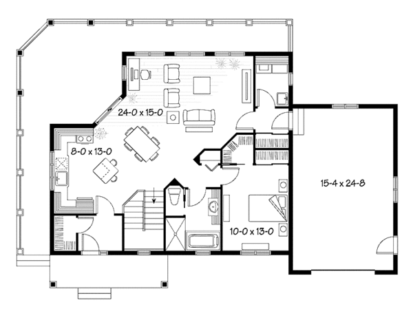 Home Plan - Country Floor Plan - Main Floor Plan #23-2478