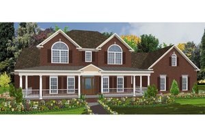 Traditional Exterior - Front Elevation Plan #63-209
