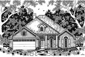 Home Plan - Exterior - Front Elevation for European House Plan #42-505 - 4 bed, 2 bath