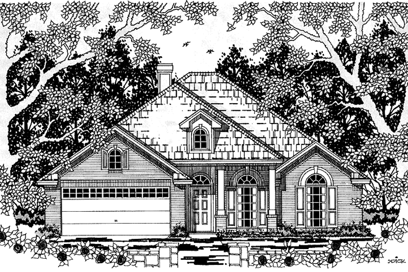Home Plan - European Exterior - Front Elevation Plan #42-505