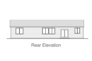 Exterior - Rear Elevation for Craftsman House Plan #53-529 - 3 bed, 2.5 bath