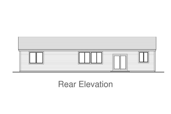 Exterior - Rear Elevation for Craftsman House Plan #53-529 - 3 bed, 2.5 bath