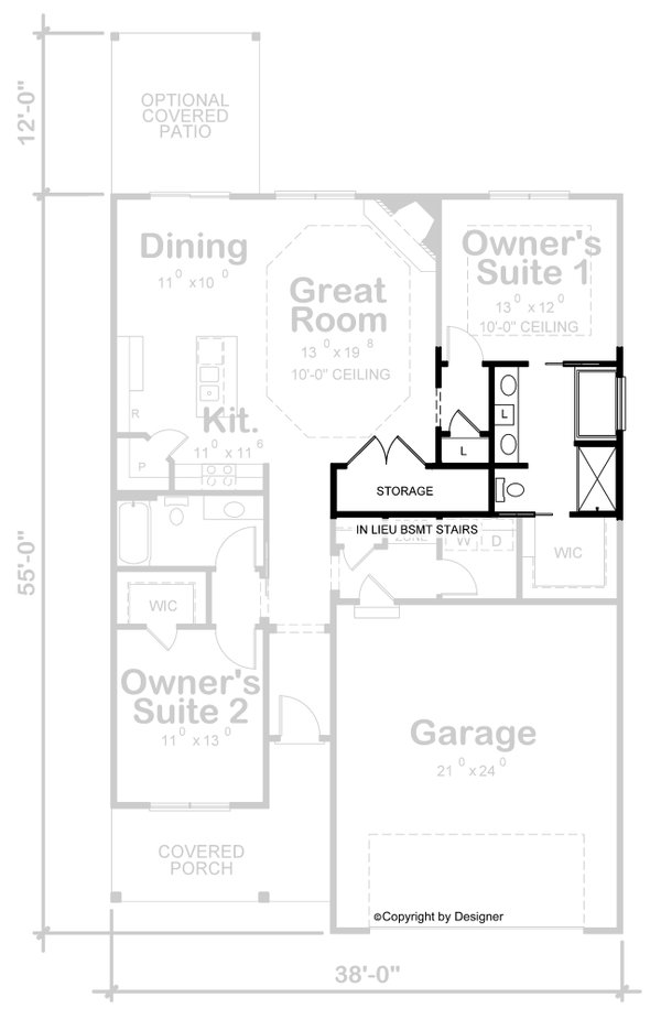 Architectural House Design - Farmhouse Floor Plan - Other Floor Plan #20-2355