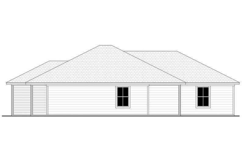 House Design - Exterior - Other Elevation for Ranch House Plan #430-308 - 3 bed, 2 bath