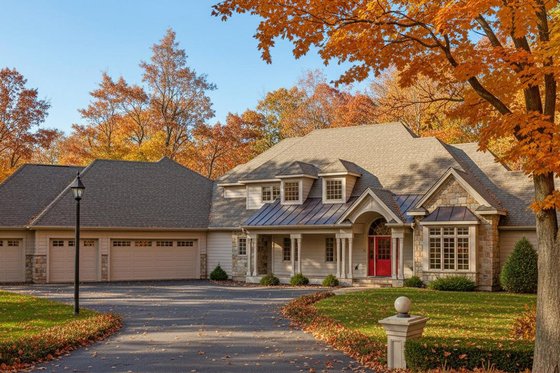 Exterior - Front Elevation for Traditional House Plan #100-205 - 4 bed, 2.5 bath