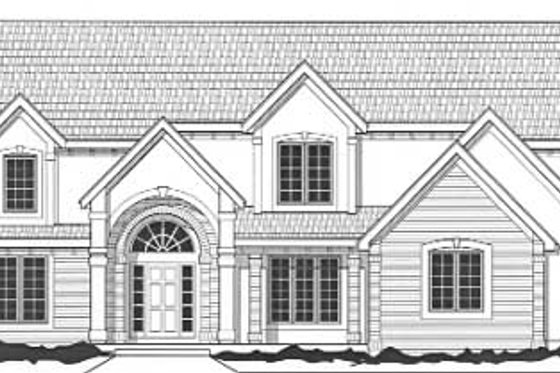 Exterior - Front Elevation for Traditional House Plan #67-580 - 4 bed, 3.5 bath