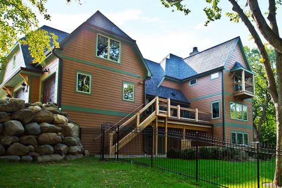 Exterior - Rear Elevation for Craftsman House Plan #928-244 - 3 bed, 2.5 bath