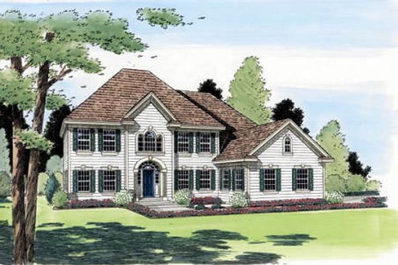 Exterior - Front Elevation for Traditional House Plan #312-390 - 3 bed, 2.5 bath