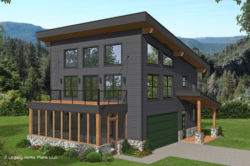 Modern Style House Plan - 2 Beds 2.5 Baths 1359 Sq/Ft Plan #932-700 ...