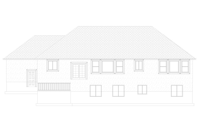 House Design - Exterior - Rear Elevation 3 for Traditional House Plan #1060-67 - 3 bed, 2 bath