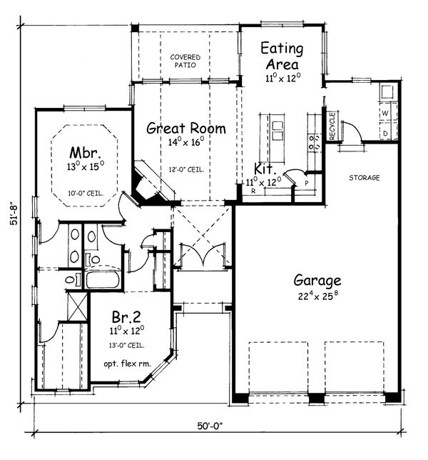 European Floor Plan - Main Floor Plan #20-1395
