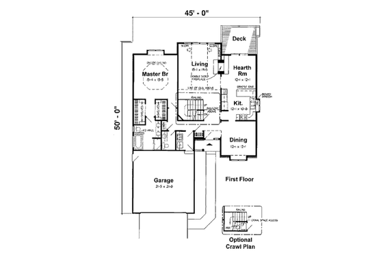 Floor Plan - Main Floor for Country House Plan #312-806 - 4 bed, 2.5 bath