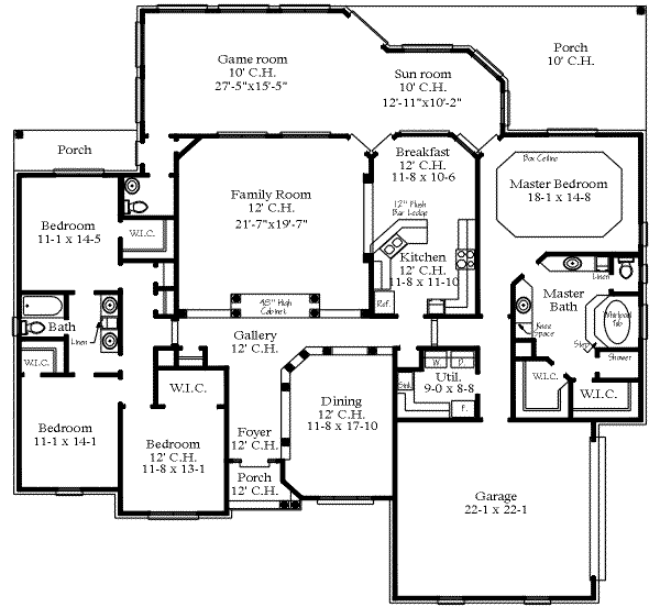 Traditional Floor Plan - Main Floor Plan #69-140