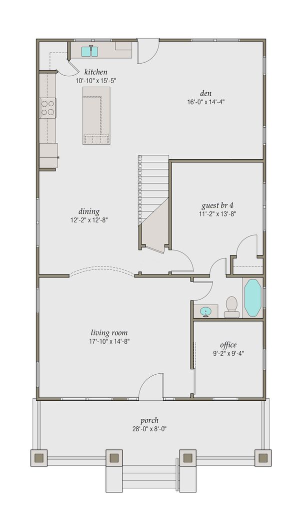 Craftsman Floor Plan - Main Floor Plan #461-48