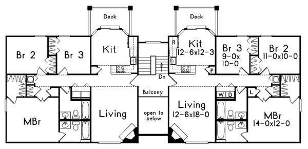 Home Plan - European Floor Plan - Upper Floor Plan #57-144