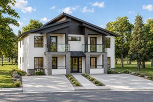Architectural House Design - Exterior - Front Elevation for Contemporary House Plan #1100-181 - 8 bed, 4 bath