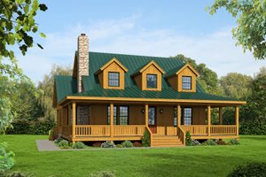 Country Exterior - Front Elevation Plan #932-43