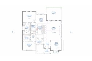 Floor Plan - Main Floor for Farmhouse House Plan #1109-16 - 3 bed, 2 bath