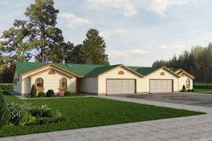 Architectural House Design - Exterior - Front Elevation for Traditional House Plan #117-309 - 3 bed, 2 bath