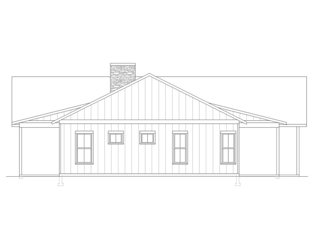Exterior - Other Elevation for Ranch House Plan #1105-19 - 4 bed, 2 bath