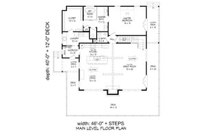 Floor Plan - Main Floor for Contemporary House Plan #932-558 - 2 bed, 2.5 bath