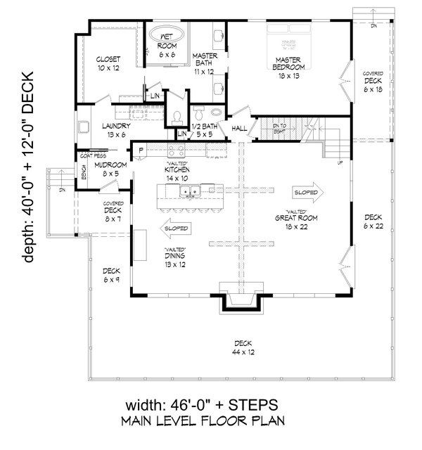 Contemporary Floor Plan - Main Floor Plan #932-558