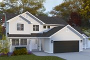 Farmhouse Style House Plan - 4 Beds 3.5 Baths 2525 Sq/Ft Plan #1060-407 Exterior 