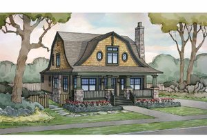 Exterior - Front Elevation 4 for Colonial House Plan #928-241 - 4 bed, 3 bath