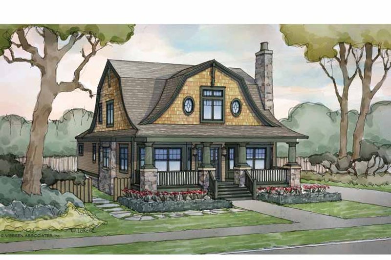 Dream House Plan - Exterior - Front Elevation 4 for Colonial House Plan #928-241 - 4 bed, 3 bath
