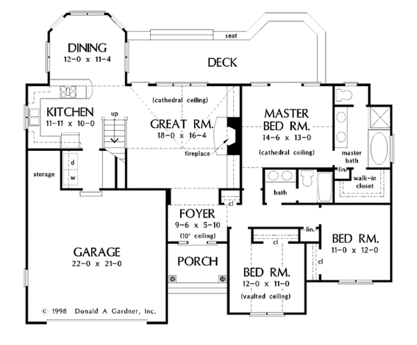 Architectural House Design - Ranch Floor Plan - Main Floor Plan #929-342