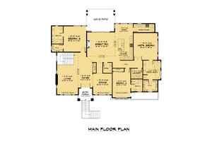 Floor Plan - Main Floor for Contemporary House Plan #1066-184 - 5 bed, 4.5 bath