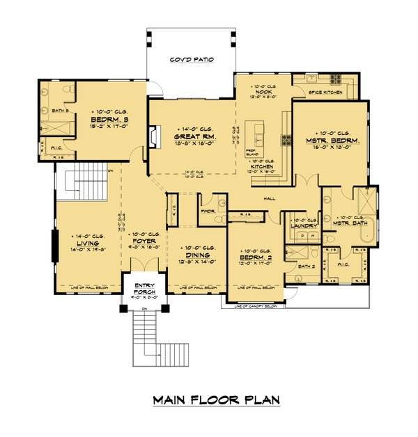 Dream House Plan - Contemporary Floor Plan - Main Floor Plan #1066-184