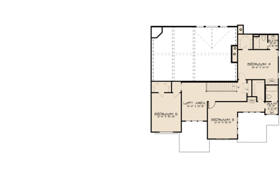 Floor Plan - Upper Floor for Farmhouse House Plan #923-119 - 6 bed, 5.5 bath