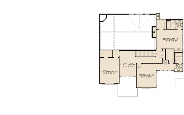 Farmhouse Floor Plan - Upper Floor Plan #923-119