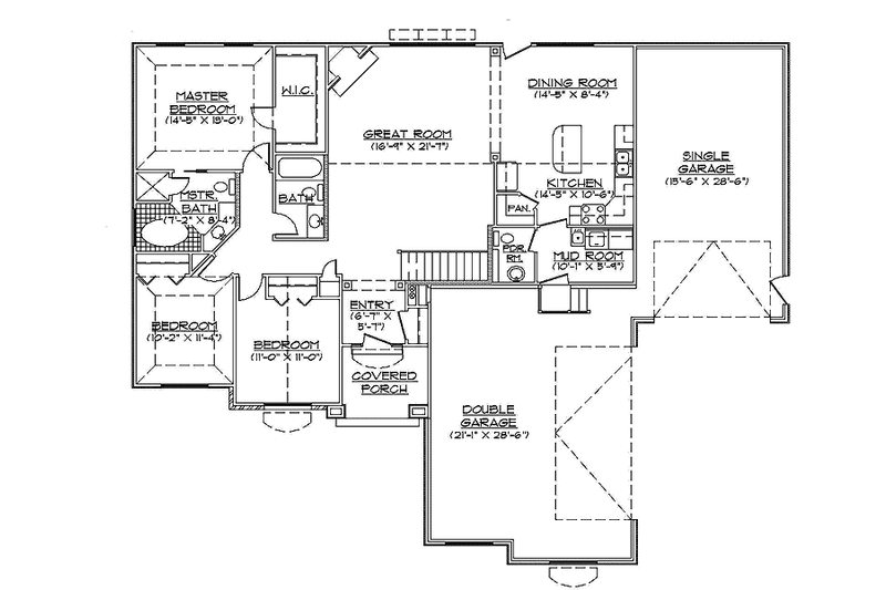 Architectural House Design - Floor Plan - Main Floor for Traditional House Plan #945-85 - 3 bed, 2.5 bath