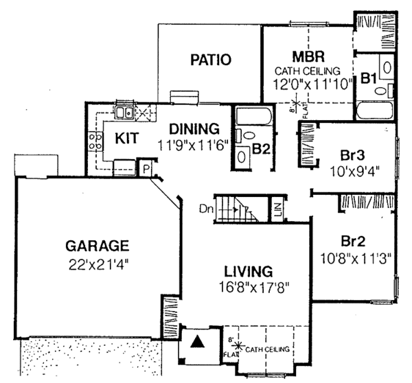 Home Plan - Ranch Floor Plan - Main Floor Plan #334-129