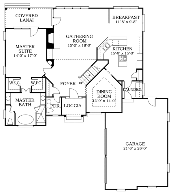 Architectural House Design - Country Floor Plan - Main Floor Plan #453-133