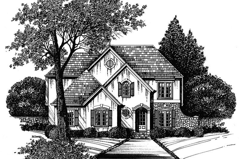 Architectural House Design - Exterior - Front Elevation 3 for Country House Plan #429-82 - 3 bed, 2.5 bath