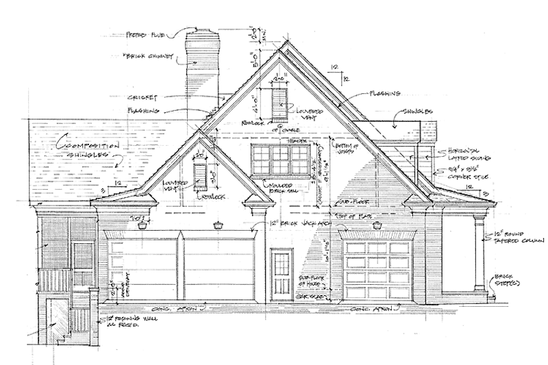 Home Plan - Exterior - Other Elevation for Classical House Plan #453-413 - 4 bed, 3 bath