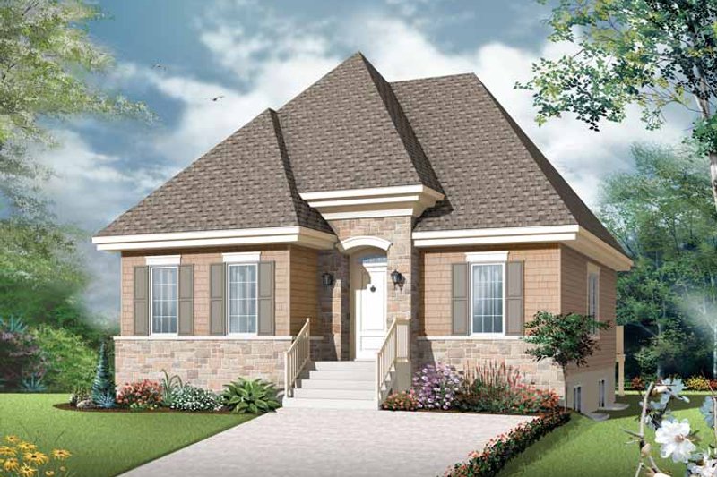 Architectural House Design - European Exterior - Front Elevation Plan #23-2501