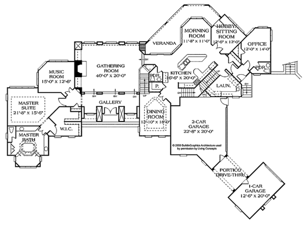 House Plan Design - European Floor Plan - Main Floor Plan #453-356