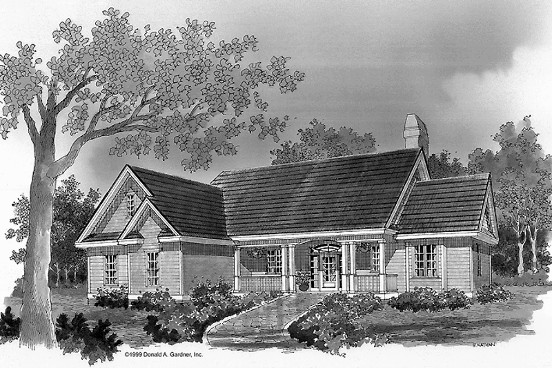 Dream House Plan - Country Exterior - Front Elevation Plan #929-450