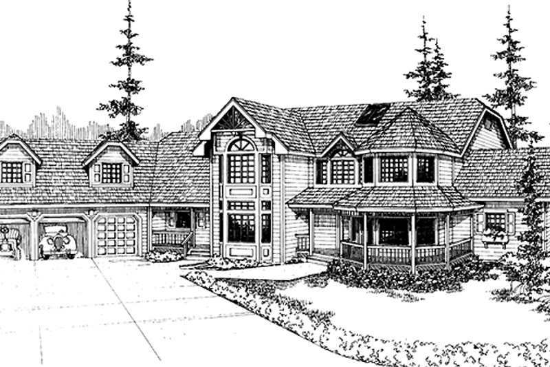 House Blueprint - Country Exterior - Front Elevation Plan #303-472