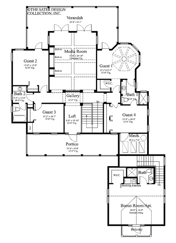 Dream House Plan - Country Floor Plan - Upper Floor Plan #930-358