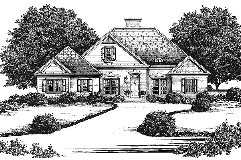 Architectural House Design - Traditional Exterior - Front Elevation Plan #429-130
