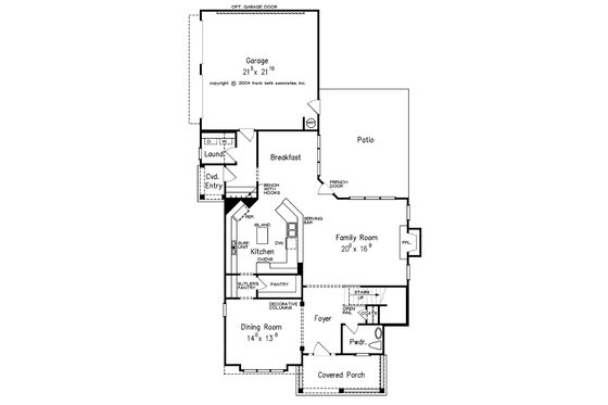 Floor Plan - Main Floor for European House Plan #927-320 - 3 bed, 2.5 bath