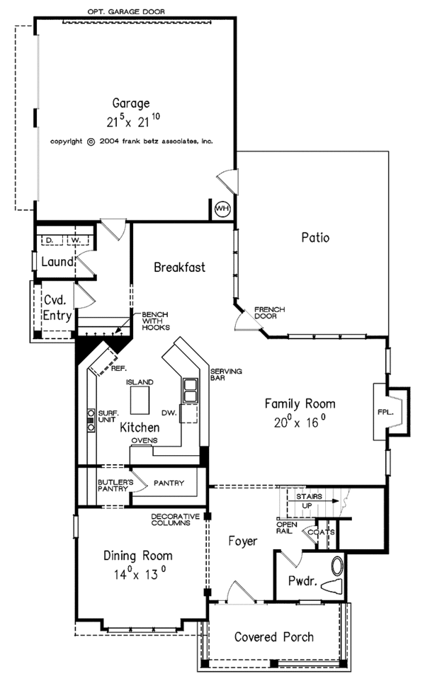 Architectural House Design - European Floor Plan - Main Floor Plan #927-320